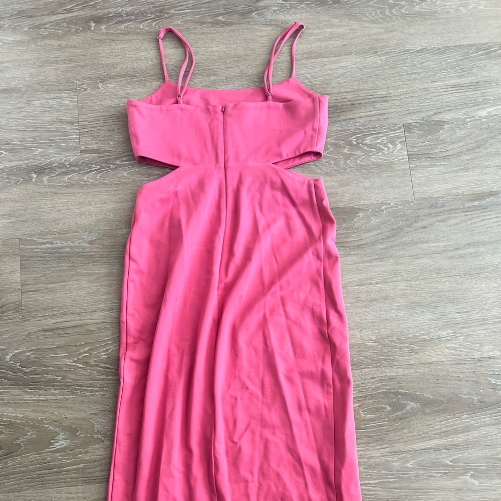 REVOLVE Pink Cutout Midi Dress - Picture 4 of 6